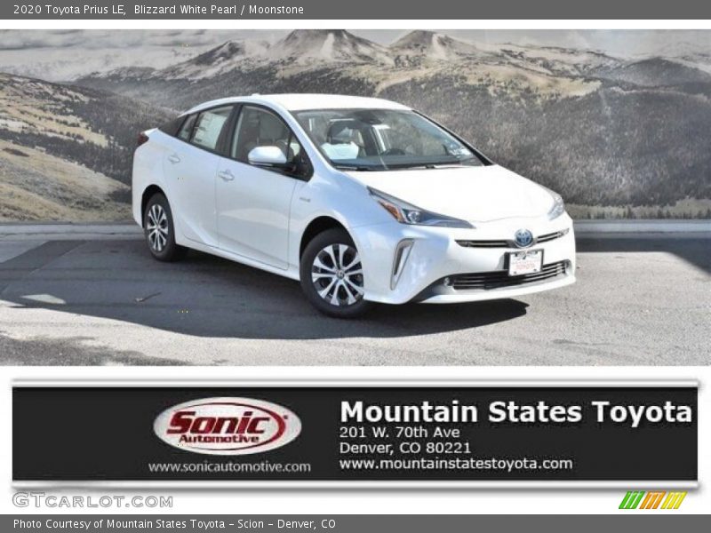 Blizzard White Pearl / Moonstone 2020 Toyota Prius LE