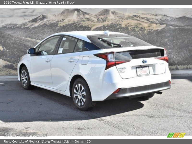 Blizzard White Pearl / Black 2020 Toyota Prius LE