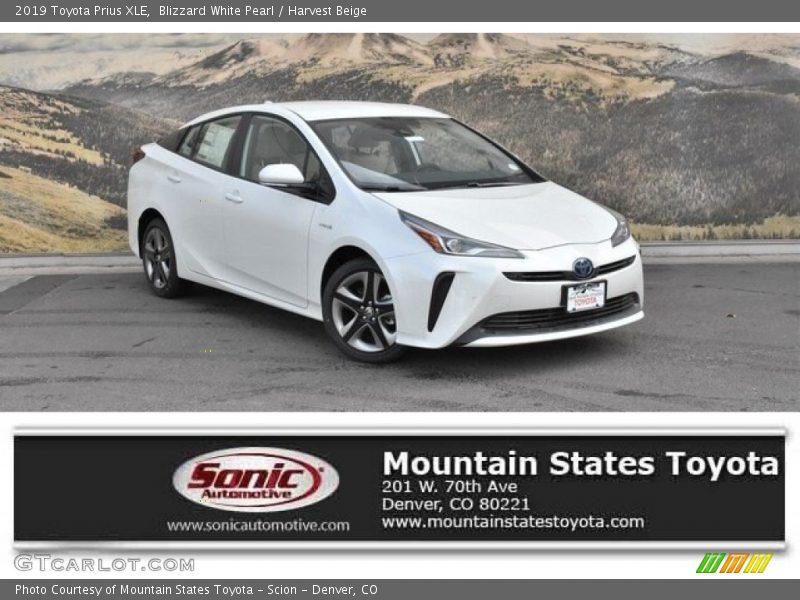 Blizzard White Pearl / Harvest Beige 2019 Toyota Prius XLE