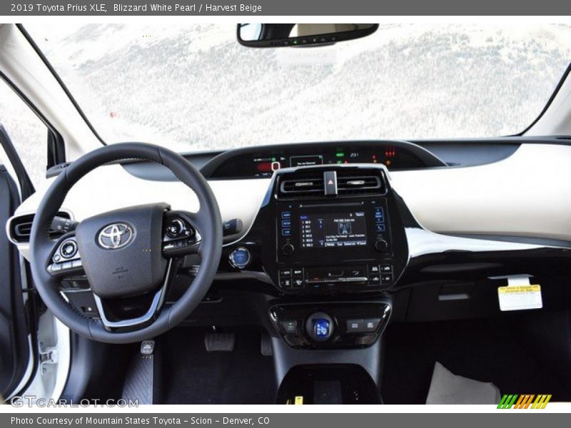 Blizzard White Pearl / Harvest Beige 2019 Toyota Prius XLE