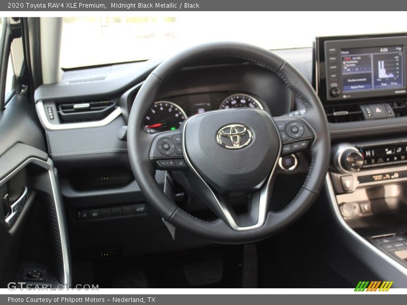 Midnight Black Metallic / Black 2020 Toyota RAV4 XLE Premium