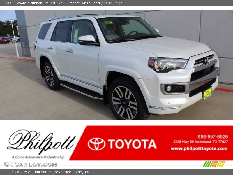 Blizzard White Pearl / Sand Beige 2020 Toyota 4Runner Limited 4x4