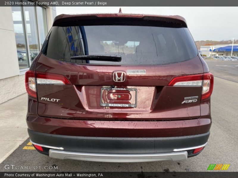 Deep Scarlet Pearl / Beige 2020 Honda Pilot Touring AWD