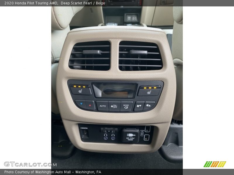 Deep Scarlet Pearl / Beige 2020 Honda Pilot Touring AWD