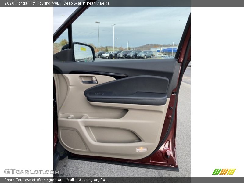 Deep Scarlet Pearl / Beige 2020 Honda Pilot Touring AWD
