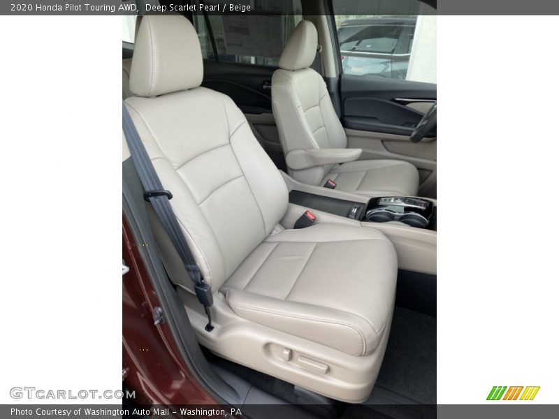 Deep Scarlet Pearl / Beige 2020 Honda Pilot Touring AWD