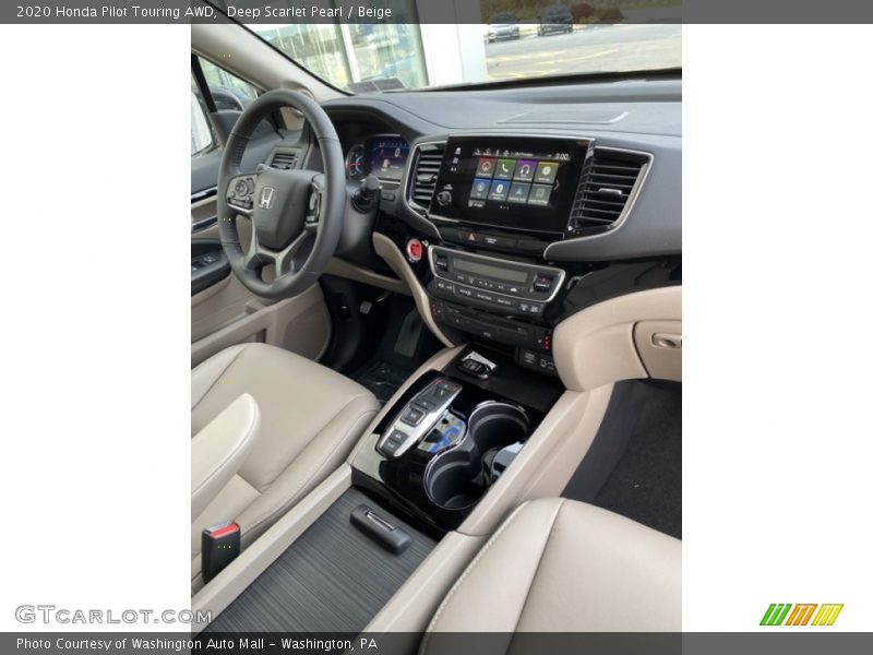 Deep Scarlet Pearl / Beige 2020 Honda Pilot Touring AWD