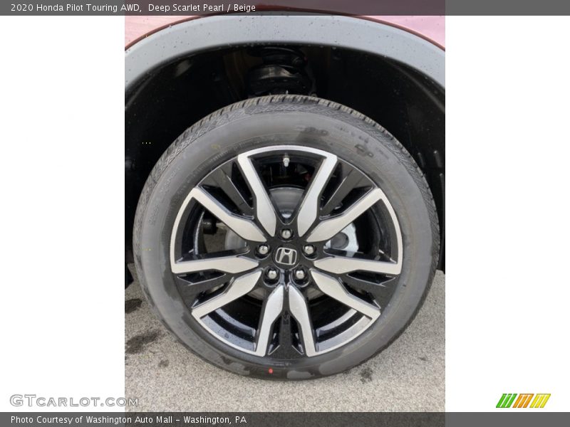 Deep Scarlet Pearl / Beige 2020 Honda Pilot Touring AWD