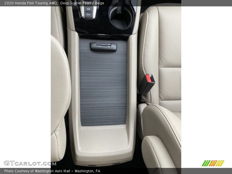 Deep Scarlet Pearl / Beige 2020 Honda Pilot Touring AWD