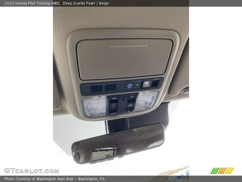 Deep Scarlet Pearl / Beige 2020 Honda Pilot Touring AWD