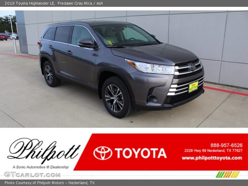 Predawn Gray Mica / Ash 2019 Toyota Highlander LE