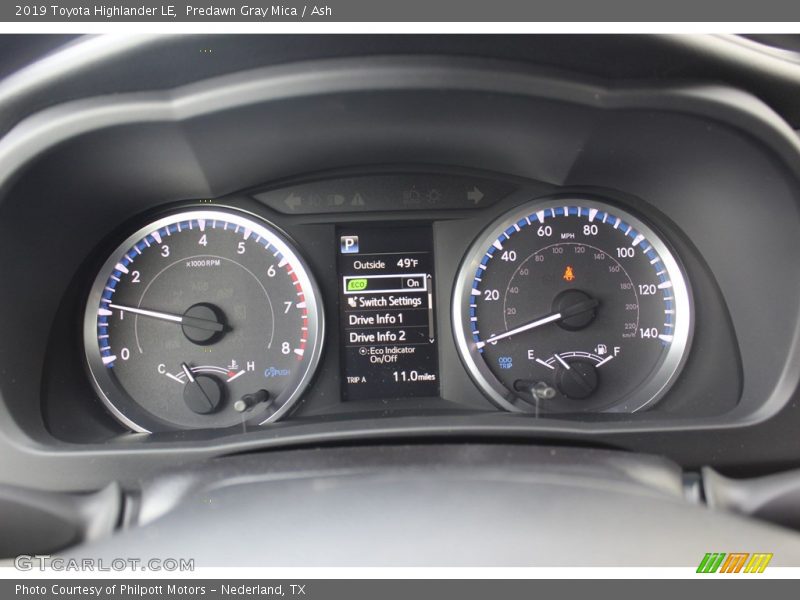 Predawn Gray Mica / Ash 2019 Toyota Highlander LE