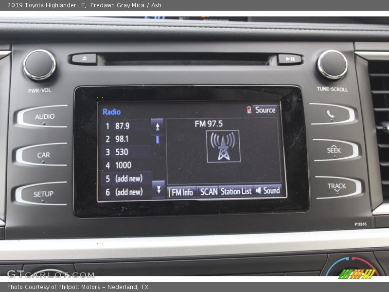 Predawn Gray Mica / Ash 2019 Toyota Highlander LE