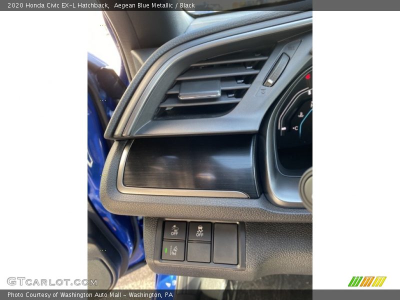 Aegean Blue Metallic / Black 2020 Honda Civic EX-L Hatchback