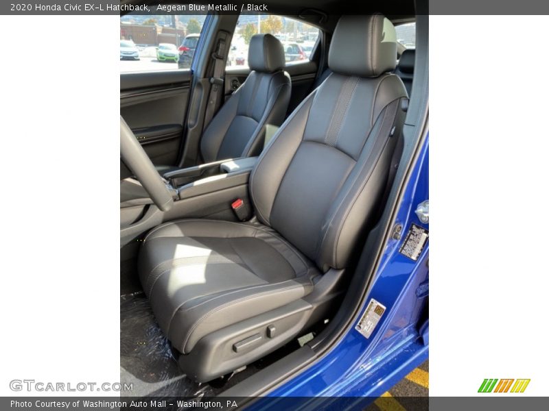 Aegean Blue Metallic / Black 2020 Honda Civic EX-L Hatchback