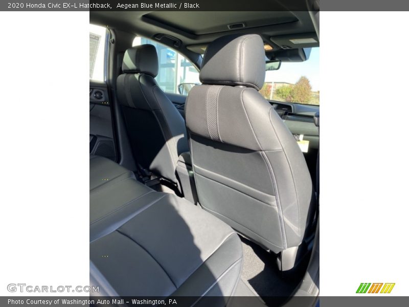 Aegean Blue Metallic / Black 2020 Honda Civic EX-L Hatchback