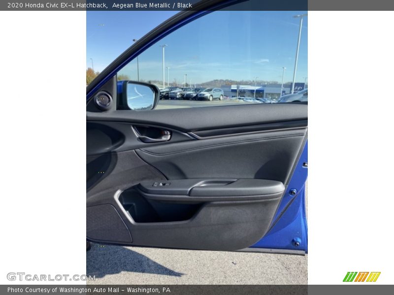 Aegean Blue Metallic / Black 2020 Honda Civic EX-L Hatchback