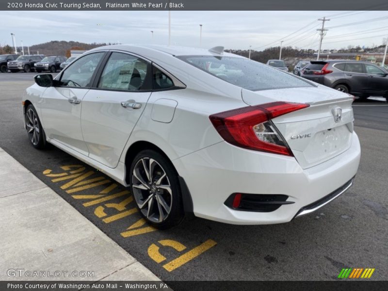 Platinum White Pearl / Black 2020 Honda Civic Touring Sedan
