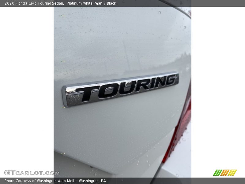 Platinum White Pearl / Black 2020 Honda Civic Touring Sedan