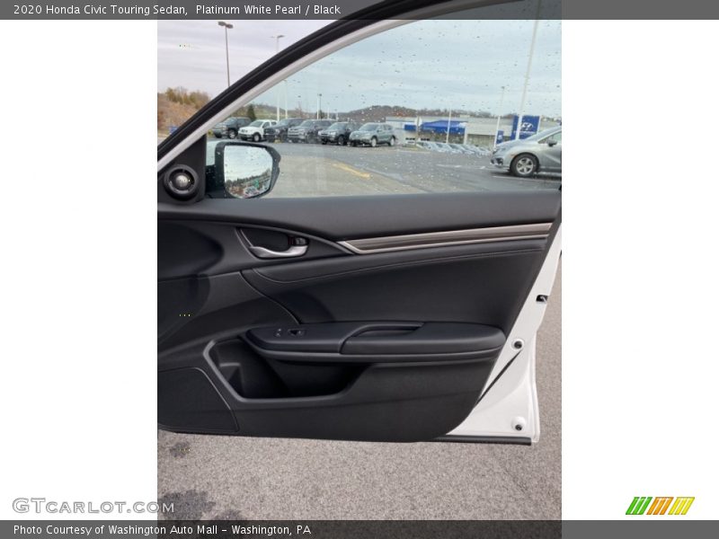 Platinum White Pearl / Black 2020 Honda Civic Touring Sedan