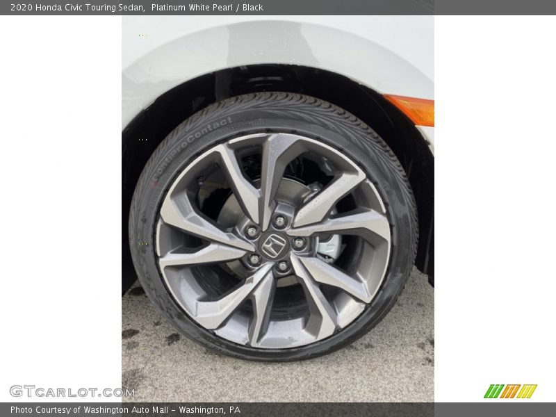 Platinum White Pearl / Black 2020 Honda Civic Touring Sedan