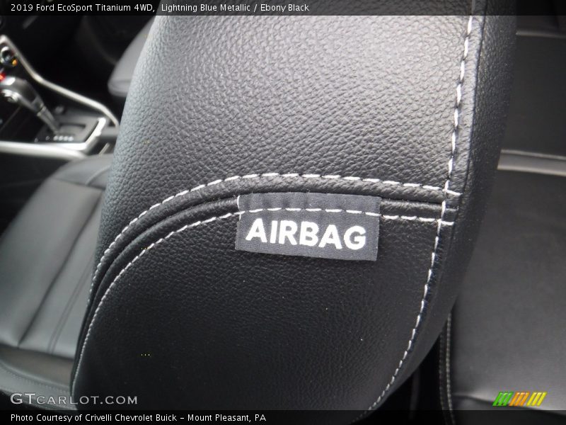 Lightning Blue Metallic / Ebony Black 2019 Ford EcoSport Titanium 4WD