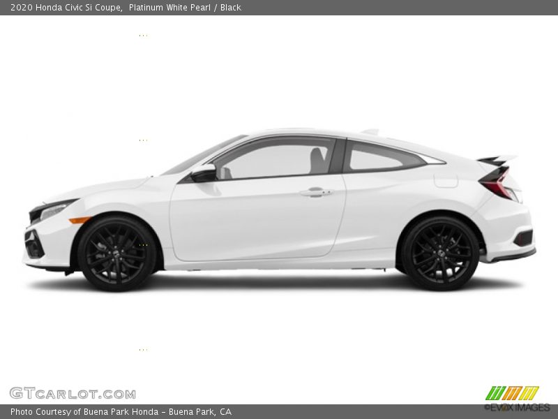 Platinum White Pearl / Black 2020 Honda Civic Si Coupe