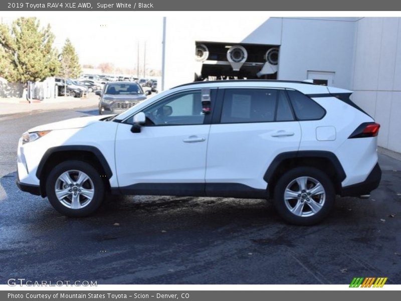 Super White / Black 2019 Toyota RAV4 XLE AWD
