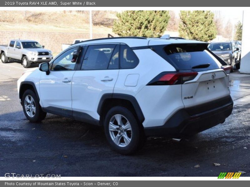 Super White / Black 2019 Toyota RAV4 XLE AWD