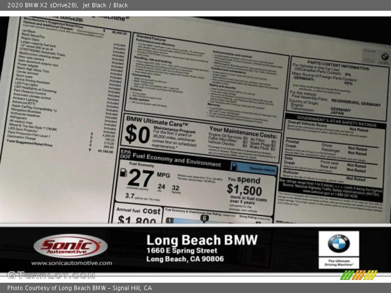 Jet Black / Black 2020 BMW X2 sDrive28i