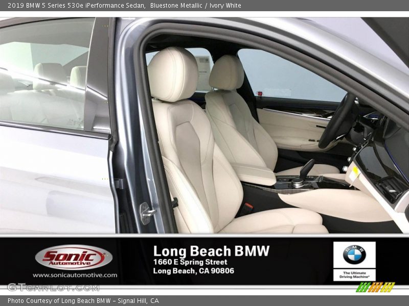 Bluestone Metallic / Ivory White 2019 BMW 5 Series 530e iPerformance Sedan