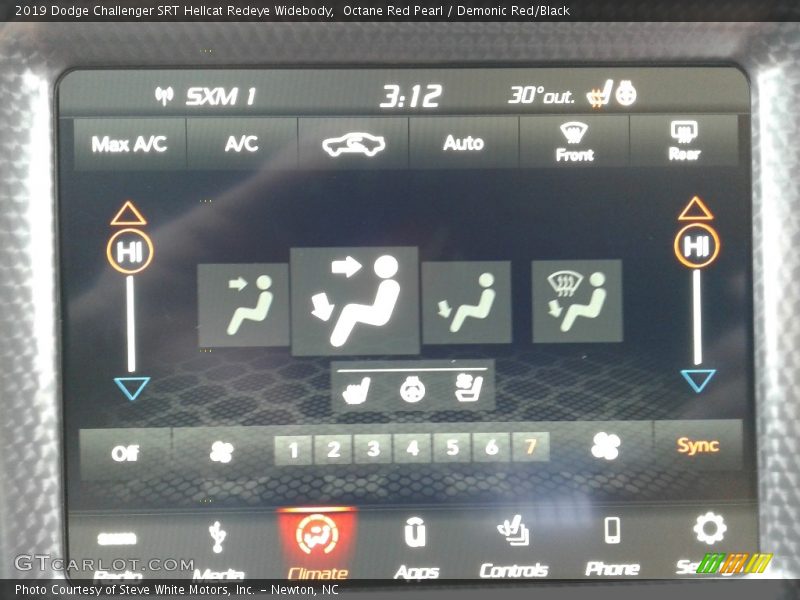 Controls of 2019 Challenger SRT Hellcat Redeye Widebody