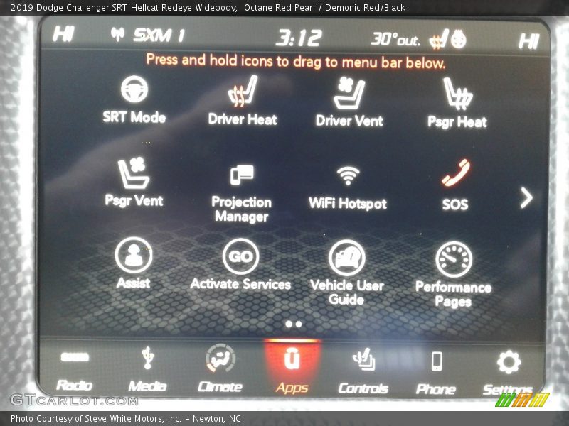 Controls of 2019 Challenger SRT Hellcat Redeye Widebody