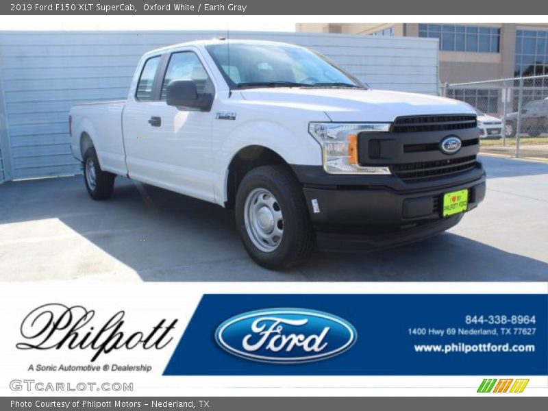 Oxford White / Earth Gray 2019 Ford F150 XLT SuperCab