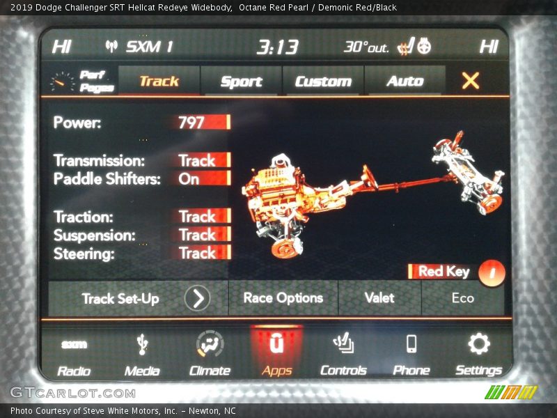 Controls of 2019 Challenger SRT Hellcat Redeye Widebody