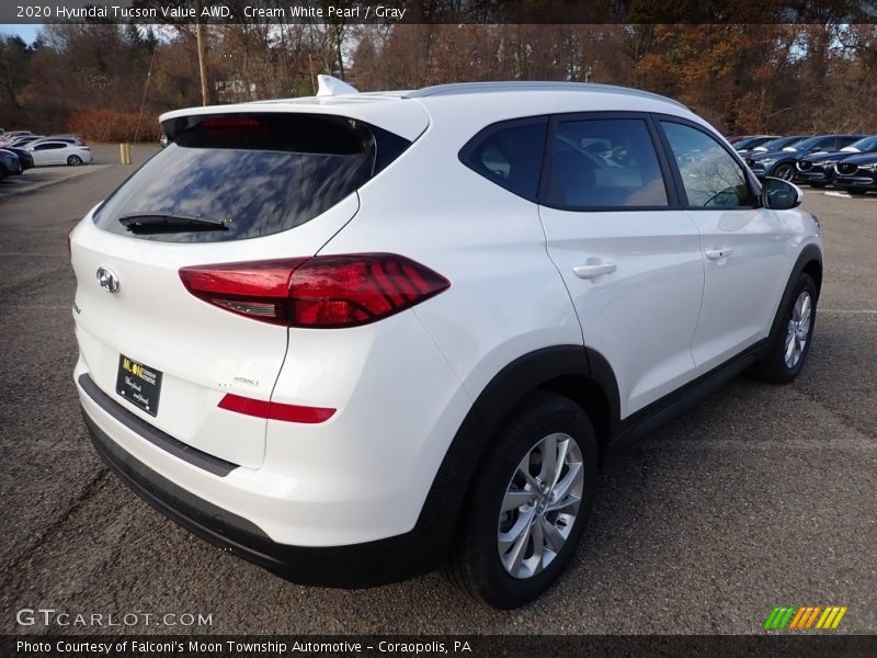 Cream White Pearl / Gray 2020 Hyundai Tucson Value AWD