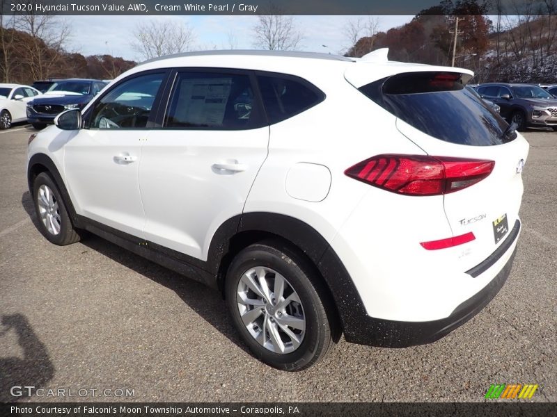 Cream White Pearl / Gray 2020 Hyundai Tucson Value AWD