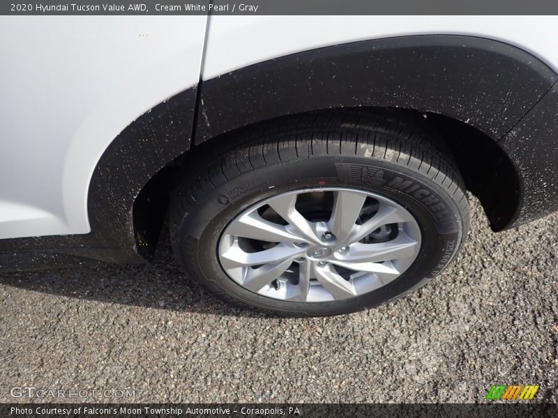 Cream White Pearl / Gray 2020 Hyundai Tucson Value AWD