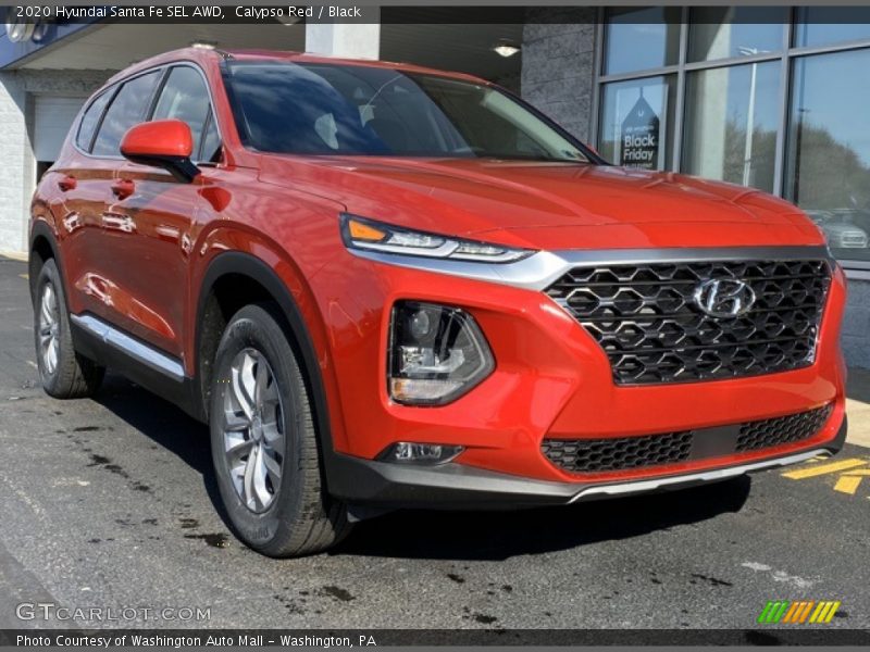 Calypso Red / Black 2020 Hyundai Santa Fe SEL AWD