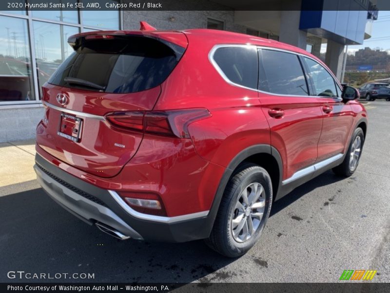 Calypso Red / Black 2020 Hyundai Santa Fe SEL AWD