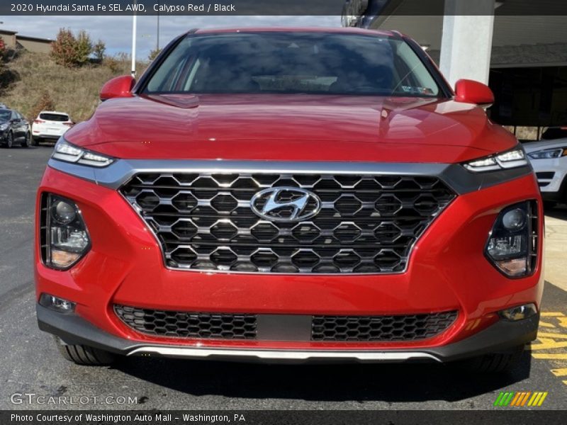 Calypso Red / Black 2020 Hyundai Santa Fe SEL AWD