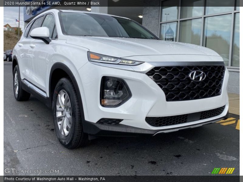 Quartz White / Black 2020 Hyundai Santa Fe SE AWD