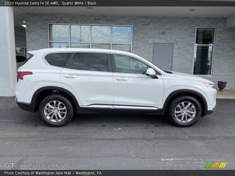 Quartz White / Black 2020 Hyundai Santa Fe SE AWD