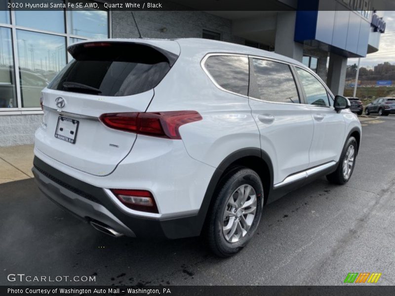 Quartz White / Black 2020 Hyundai Santa Fe SE AWD