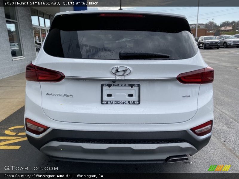Quartz White / Black 2020 Hyundai Santa Fe SE AWD