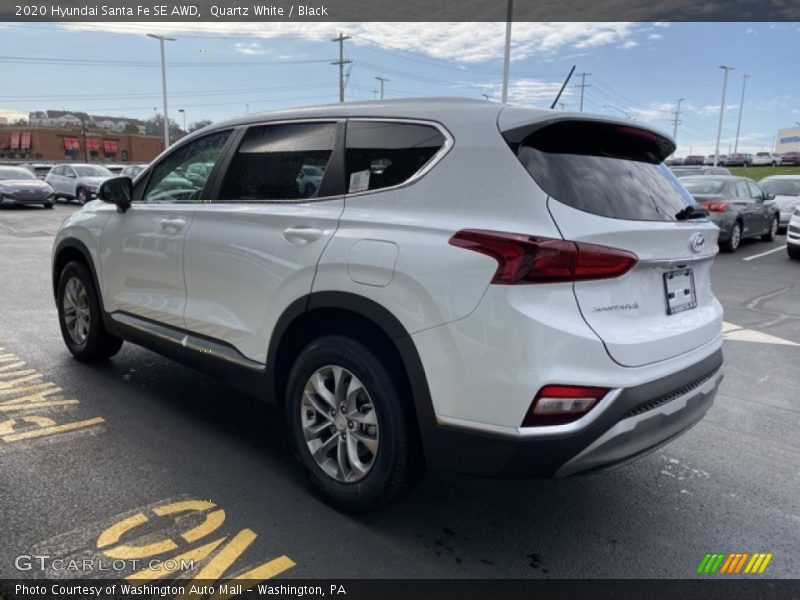 Quartz White / Black 2020 Hyundai Santa Fe SE AWD