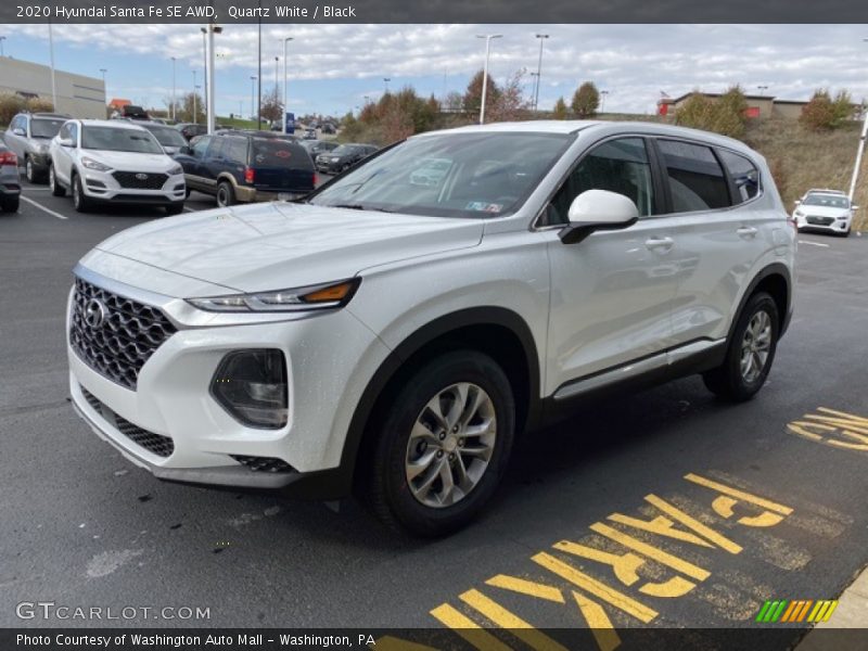 Quartz White / Black 2020 Hyundai Santa Fe SE AWD