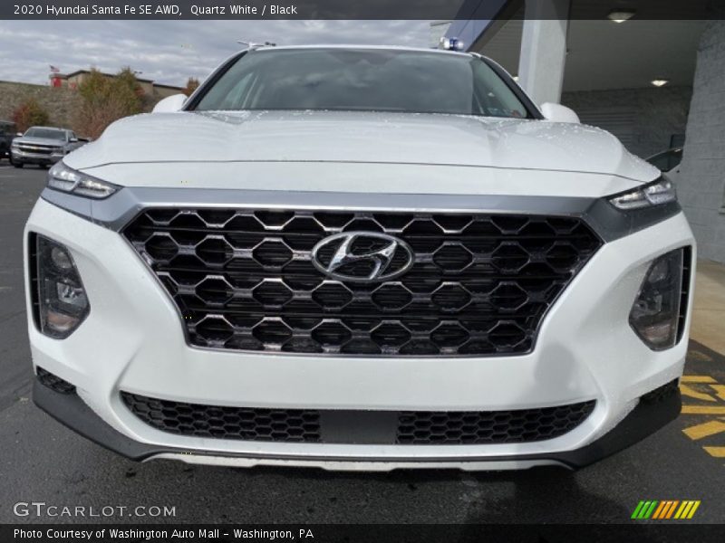 Quartz White / Black 2020 Hyundai Santa Fe SE AWD