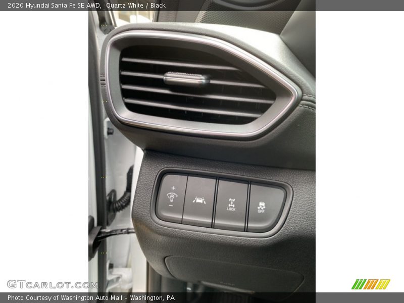 Quartz White / Black 2020 Hyundai Santa Fe SE AWD