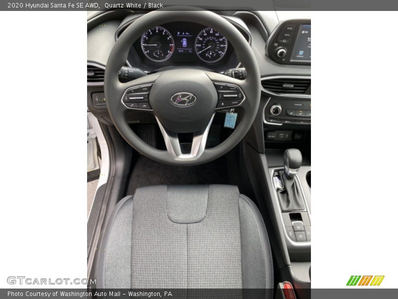 Quartz White / Black 2020 Hyundai Santa Fe SE AWD